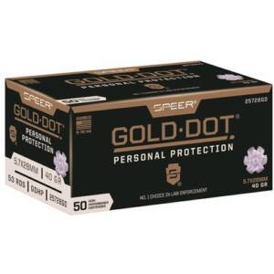 1000 Rounds Of Speer Gold Dot 5.7x28mm Ammo 40 Grain Jacketed Hollow Point