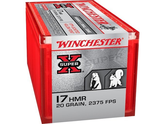 Winchester Super X 17 Hornady Magnum Rimfire (HMR) Ammo 20 Grain Jacketed Hollow Point Box off 1000