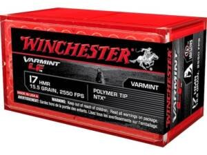 Winchester Varmint LF 17 Hornady Magnum Rimfire (HMR) Ammo 15.5 Grain Polymer Tip Box of 1000