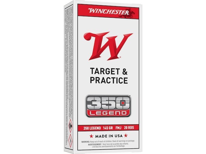 Winchester White Box USA 350 Legend Ammo 145 Grain Full Metal Jacket
