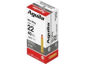 Aguila 22 Winchester Magnum Rimfire (WMR) Ammo 40 Grain Jacketed Soft Point box of 2000