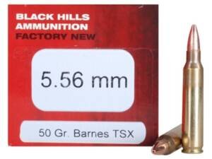Black Hills 5.56x45mm NATO Ammo 50 Grain Barnes Triple-Shock X Solid Hollow Point Lead Free Box of 500