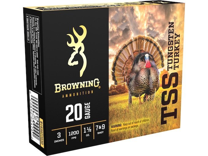 Browning TSS Turkey 20 Gauge Tungsten Ammo box of 50 rounds