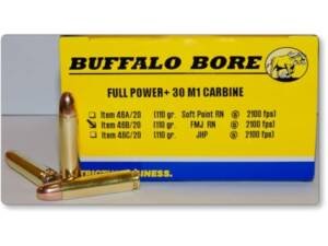 Buffalo Bore 30 Carbine Ammo 110 Grain Full Metal Jacket Box of 500