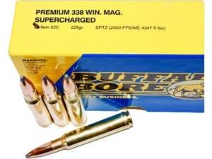 Buffalo Bore Supercharged 338 Winchester Magnum Ammo 225 Grain Spitzer Box of 500