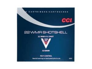 CCI Shotshell 22 Winchester Magnum Rimfire (WMR) Ammo 52 Grain #12 Lead Shot Box of 1000