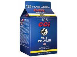 CCI VNT 22 Winchester Magnum Rimfire (WMR) Ammo 30 Grain Speer VNT Polymer Tip Box of 125 box of 2000