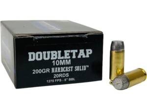DoubleTap Hardcast Solid 10mm Auto Ammo 200 Grain Flat Nose Box of 500 Rounds
