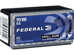 Federal Game-Shok 22 Winchester Magnum Rimfire (WMR) Ammo 50 Grain Jacketed Hollow Point box of 2000