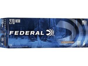 Federal Power-Shok 270 Winchester Short Magnum (WSM) Ammo 130 Grain Jacketed Soft Point Box of 500