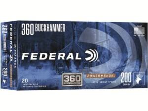 Federal Power-Shok 360 Buckhammer Ammo 200 Grain Jacketed Soft Point Box of 500