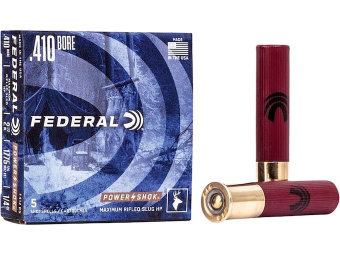 Federal Power-Shok 410 Hollow Point Rifled Slug 2-1/2" 1/4oz Box of 500 rounds
