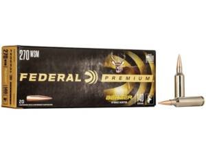 Federal Premium 270 Winchester Short Magnum (WSM) Ammo 140 Grain Berger Hybrid Hunter Jacketed Hollow Point Box of 500