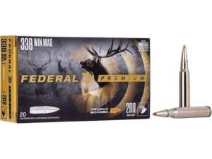 Federal Premium 338 Winchester Magnum Ammo 200 Grain Trophy Bonded Polymer Tip Box of 500