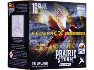 Federal Premium Prairie Storm 16 Gauge Copper Plated Lead Ammo box of 500 rounds