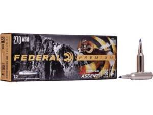 Federal Premium Terminal Ascent 270 Winchester Short Magnum (WSM) Ammo 136 Grain Bonded Polymer Tip Box of 500