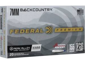 Federal Premium Terminal Ascent 7mm Backcountry Ammo 155 Grain Polymer Tip Box of 300