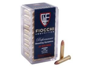 Fiocchi 22 Winchester Magnum Rimfire (WMR) Ammo 40 Grain Jacketed Soft Point box of 2000