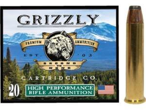 Grizzly Cartridge High Performance Rifle 45-70 Government +P Ammo 300 Grain Bonded Jacketed Hollow Point Box of 300