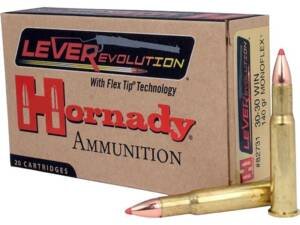 Hornady LEVERevolution 30-30 Winchester Ammo 140 Grain Hornady MonoFlex Polymer Tip Box of 500