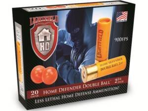 Lightfield Home Defender Less Lethal 20 Gauge Ammo 2-3/4" Double Rubber Balls Box of 500 rounds