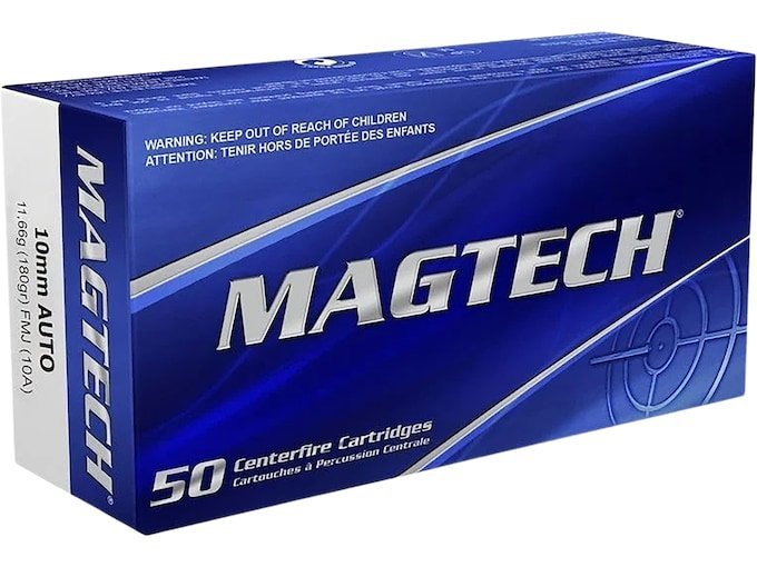 Magtech 10mm Auto Ammo 180 Grain Full Metal Jacket Box of 500