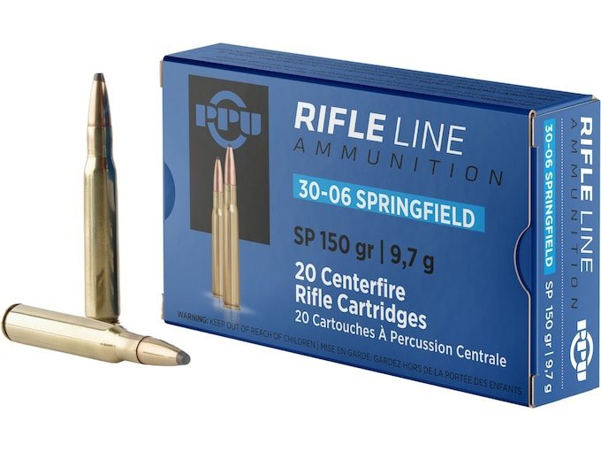 PPU 30-06 Springfield Ammo 150 Grain Jacketed Soft Point Box of 500