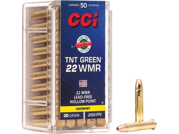 CCI 22 Winchester Magnum Rimfire (WMR) Ammo 30 Grain Jacketed Hollow Point box of 2000