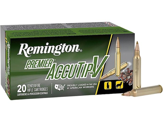 Remington Premier Varmint 204 Ruger Ammo 40 Grain Remington AccuTip Polymer Tip box of 500
