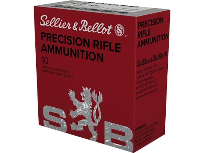Sellier & Bellot Match 338 Lapua Magnum Ammo 300 Grain Sierra MatchKing Jacketed Hollow Point box of 250