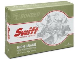 Swift High Grade Big Game Hunting 338 Lapua Magnum Ammo 210 Grain Swift Scirocco II Bonded Polymer Tip Box of 200