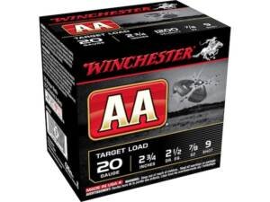 Winchester AA Target 20 Gauge Ammo box of 1000 rounds
