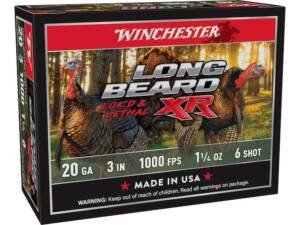 Winchester Long Beard XR Turkey 20 Gauge Copper Plated Lead Ammo box of 500 rounds