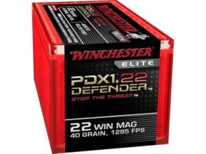 Winchester PDX1 Defender 22 Winchester Magnum Rimfire (WMR) Ammo 40 Grain Jacketed Hollow Point box of 2000