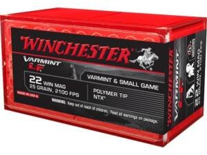 Winchester Super X 22 Winchester Magnum Rimfire (WMR) Ammo 25 Grain Polymer Tip box of 2000