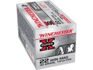 Winchester Super X 22 Winchester Magnum Rimfire (WMR) Ammo 40 Grain Full Metal Jacket box of 2000