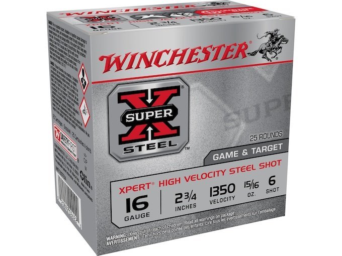 Winchester Super X Xpert Game and Target 16 Gauge Steel Ammo box of 1000 rounds