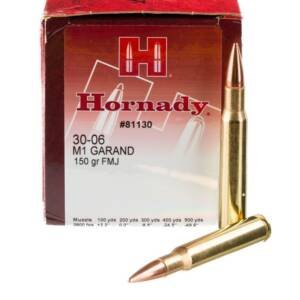 Hornady M1 Garand .30-06 Springfield Ammunition 50 Rounds FMJ 150 Grains Box of 1000 rounds